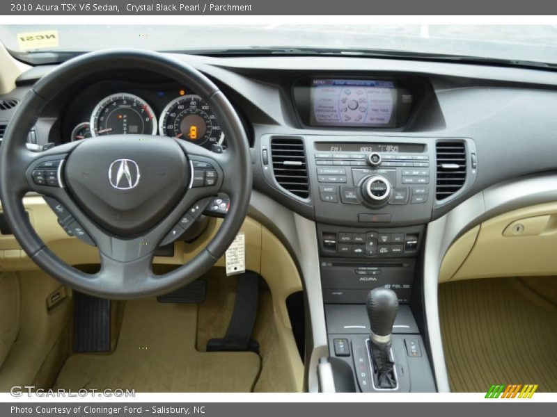Crystal Black Pearl / Parchment 2010 Acura TSX V6 Sedan