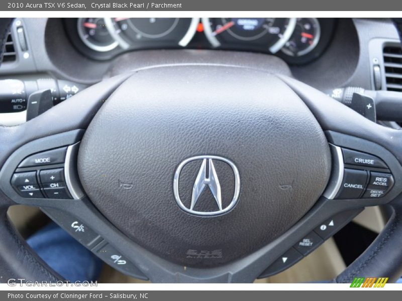 Crystal Black Pearl / Parchment 2010 Acura TSX V6 Sedan