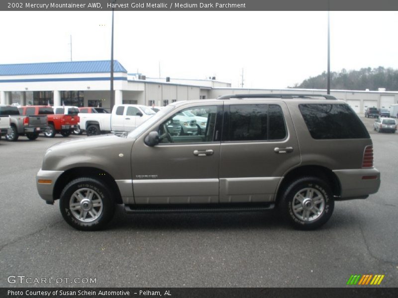 Harvest Gold Metallic / Medium Dark Parchment 2002 Mercury Mountaineer AWD