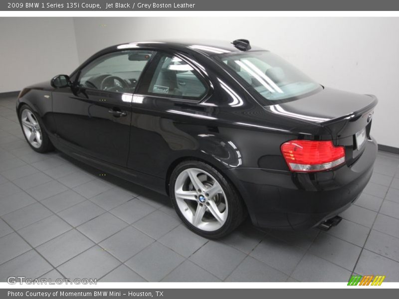 Jet Black / Grey Boston Leather 2009 BMW 1 Series 135i Coupe