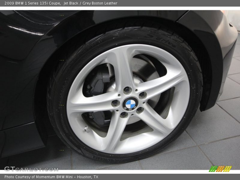 Jet Black / Grey Boston Leather 2009 BMW 1 Series 135i Coupe