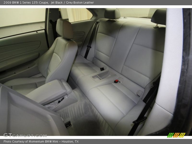 Jet Black / Grey Boston Leather 2009 BMW 1 Series 135i Coupe