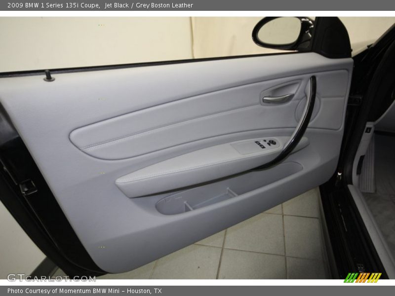 Jet Black / Grey Boston Leather 2009 BMW 1 Series 135i Coupe