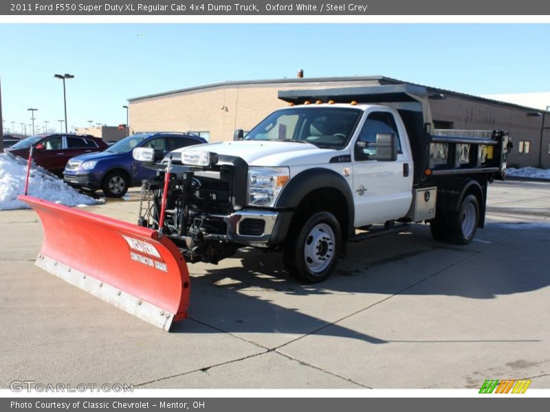 Oxford White / Steel Grey 2011 Ford F550 Super Duty XL Regular Cab 4x4 Dump Truck