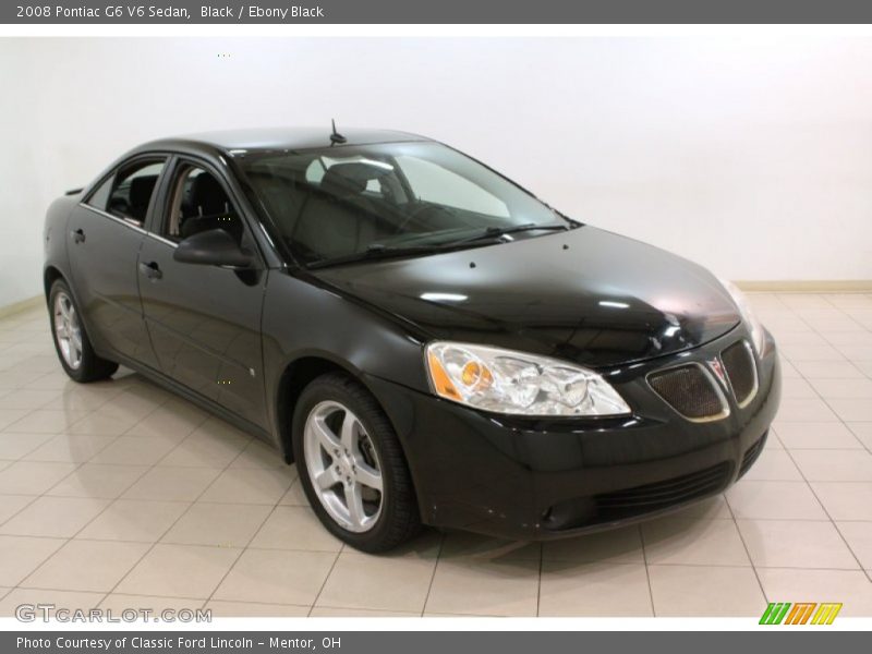 Black / Ebony Black 2008 Pontiac G6 V6 Sedan