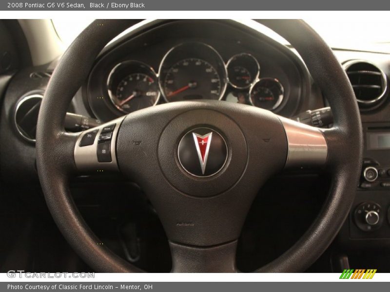 Black / Ebony Black 2008 Pontiac G6 V6 Sedan