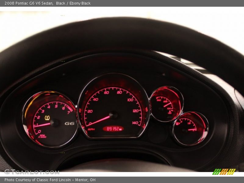 Black / Ebony Black 2008 Pontiac G6 V6 Sedan