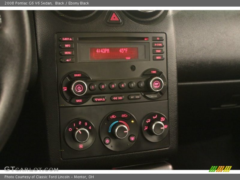 Black / Ebony Black 2008 Pontiac G6 V6 Sedan