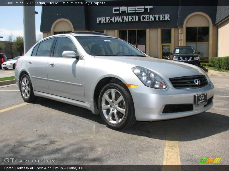 Liquid Platinum Metallic / Graphite 2006 Infiniti G 35 Sedan