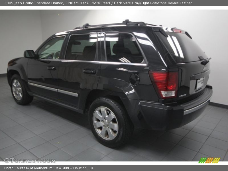 Brilliant Black Crystal Pearl / Dark Slate Gray/Light Graystone Royale Leather 2009 Jeep Grand Cherokee Limited