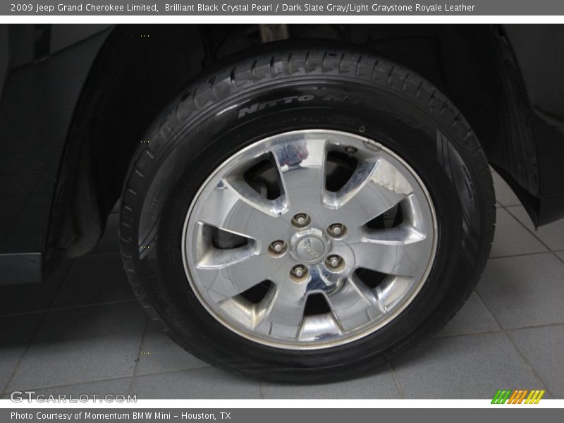 Brilliant Black Crystal Pearl / Dark Slate Gray/Light Graystone Royale Leather 2009 Jeep Grand Cherokee Limited