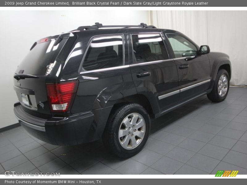 Brilliant Black Crystal Pearl / Dark Slate Gray/Light Graystone Royale Leather 2009 Jeep Grand Cherokee Limited