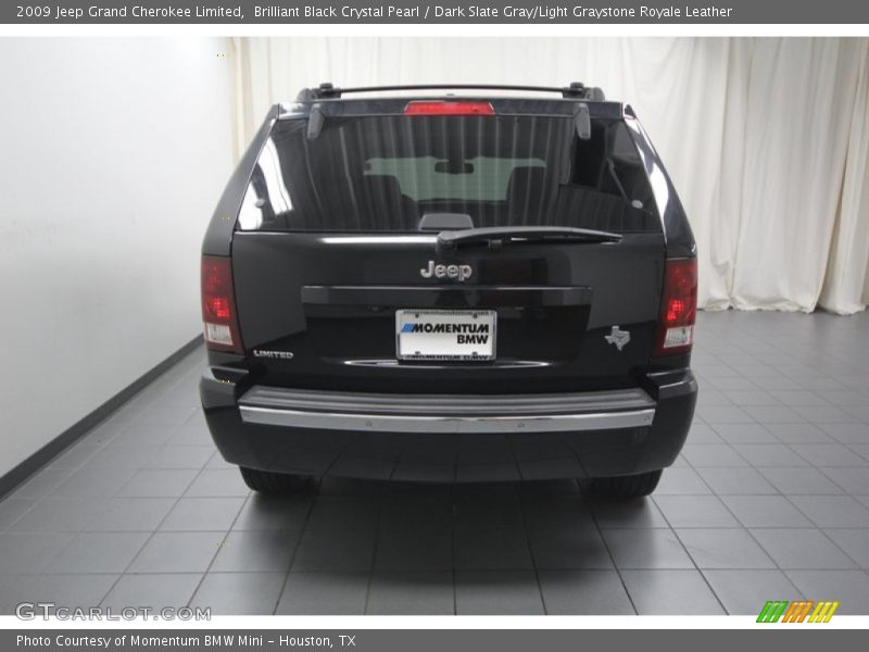 Brilliant Black Crystal Pearl / Dark Slate Gray/Light Graystone Royale Leather 2009 Jeep Grand Cherokee Limited