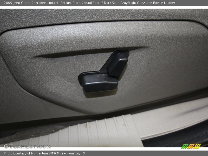 Brilliant Black Crystal Pearl / Dark Slate Gray/Light Graystone Royale Leather 2009 Jeep Grand Cherokee Limited