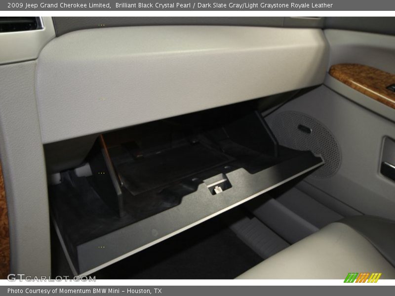 Brilliant Black Crystal Pearl / Dark Slate Gray/Light Graystone Royale Leather 2009 Jeep Grand Cherokee Limited
