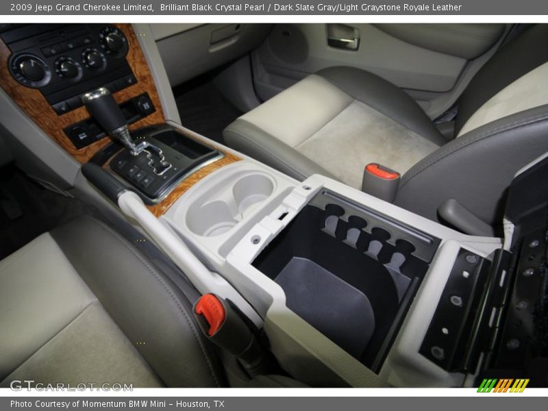 Brilliant Black Crystal Pearl / Dark Slate Gray/Light Graystone Royale Leather 2009 Jeep Grand Cherokee Limited