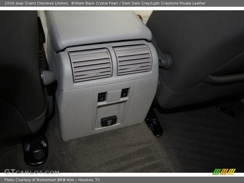 Brilliant Black Crystal Pearl / Dark Slate Gray/Light Graystone Royale Leather 2009 Jeep Grand Cherokee Limited