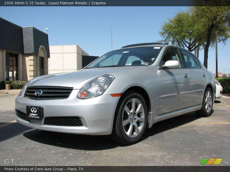 Liquid Platinum Metallic / Graphite 2006 Infiniti G 35 Sedan