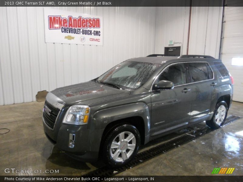 Gray Green Metallic / Jet Black 2013 GMC Terrain SLT AWD
