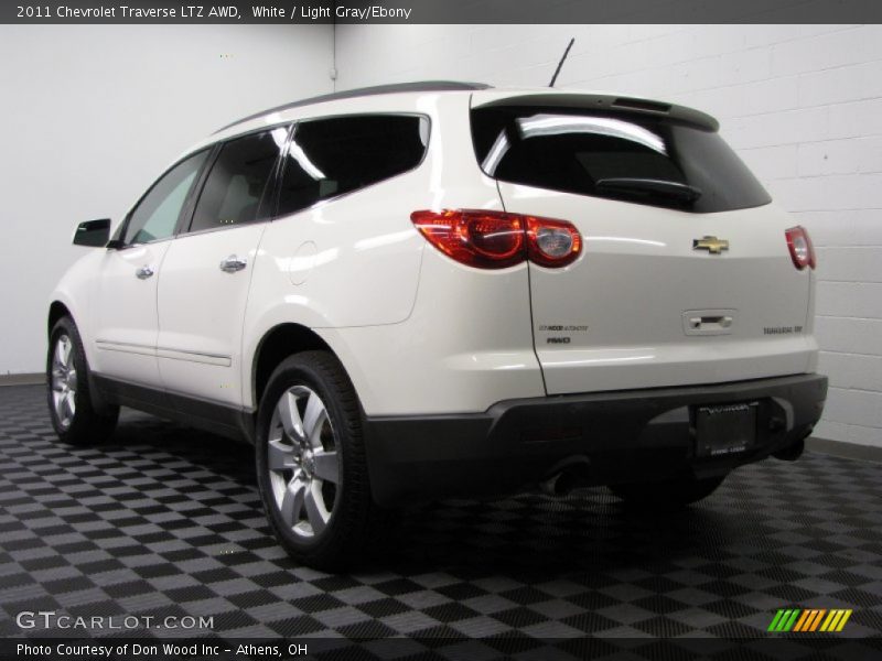 White / Light Gray/Ebony 2011 Chevrolet Traverse LTZ AWD
