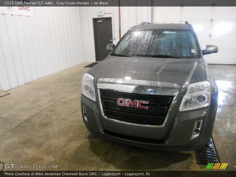 Gray Green Metallic / Jet Black 2013 GMC Terrain SLT AWD