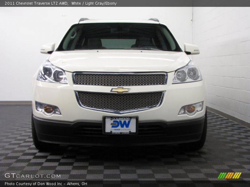 White / Light Gray/Ebony 2011 Chevrolet Traverse LTZ AWD