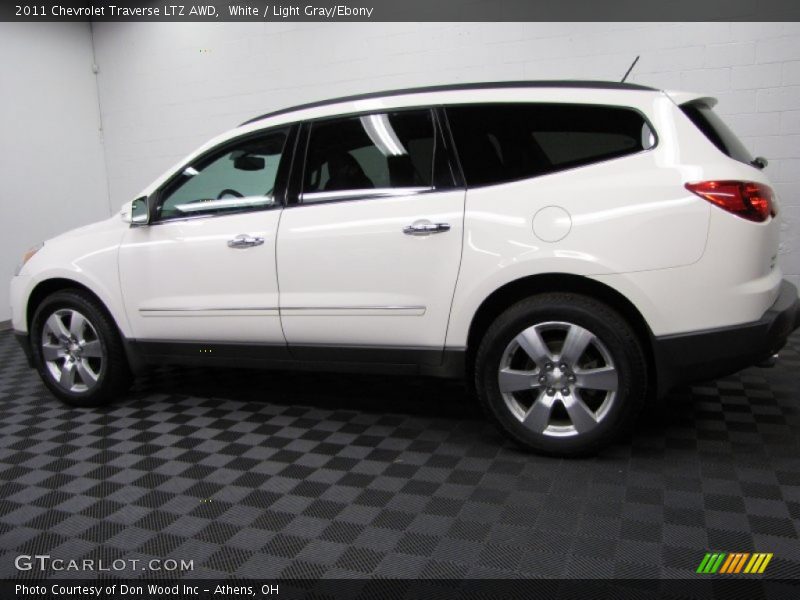 White / Light Gray/Ebony 2011 Chevrolet Traverse LTZ AWD