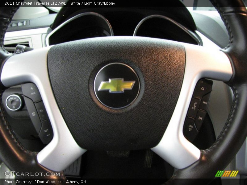 White / Light Gray/Ebony 2011 Chevrolet Traverse LTZ AWD