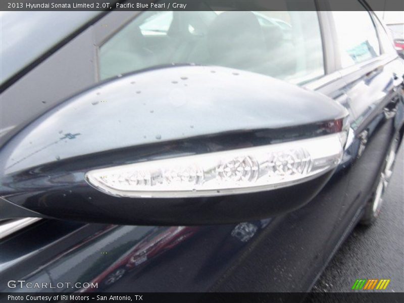 Pacific Blue Pearl / Gray 2013 Hyundai Sonata Limited 2.0T