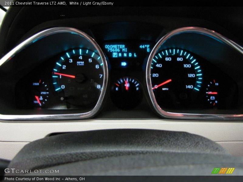 White / Light Gray/Ebony 2011 Chevrolet Traverse LTZ AWD