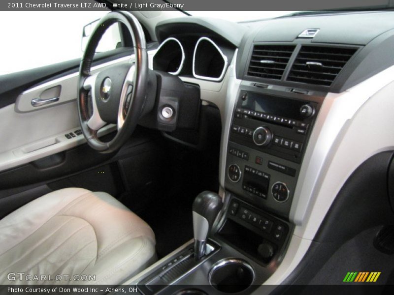 White / Light Gray/Ebony 2011 Chevrolet Traverse LTZ AWD