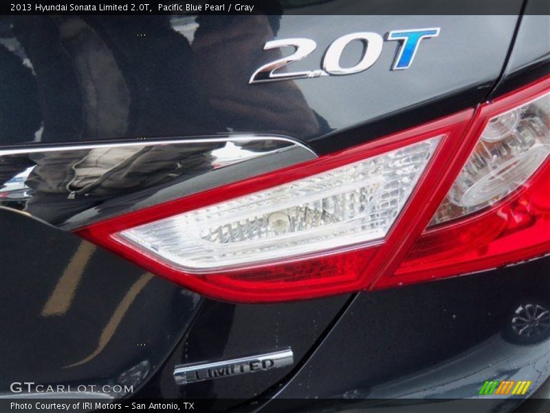 Pacific Blue Pearl / Gray 2013 Hyundai Sonata Limited 2.0T