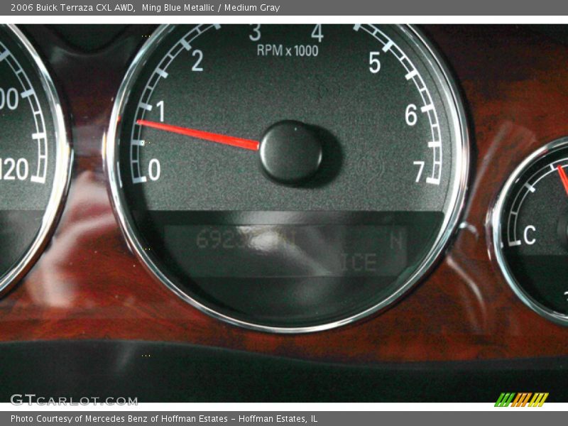 Ming Blue Metallic / Medium Gray 2006 Buick Terraza CXL AWD