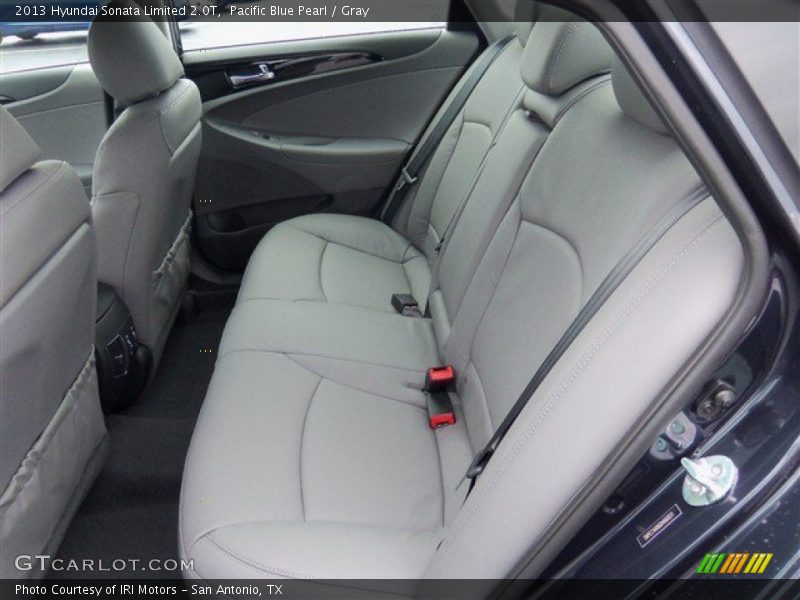 Pacific Blue Pearl / Gray 2013 Hyundai Sonata Limited 2.0T