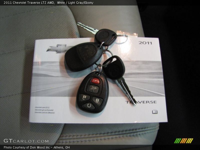White / Light Gray/Ebony 2011 Chevrolet Traverse LTZ AWD