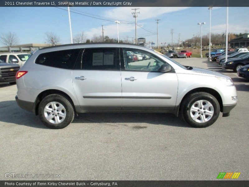 Silver Ice Metallic / Dark Gray/Light Gray 2011 Chevrolet Traverse LS
