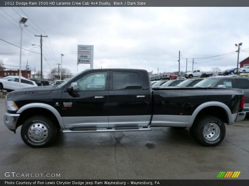 Black / Dark Slate 2012 Dodge Ram 3500 HD Laramie Crew Cab 4x4 Dually
