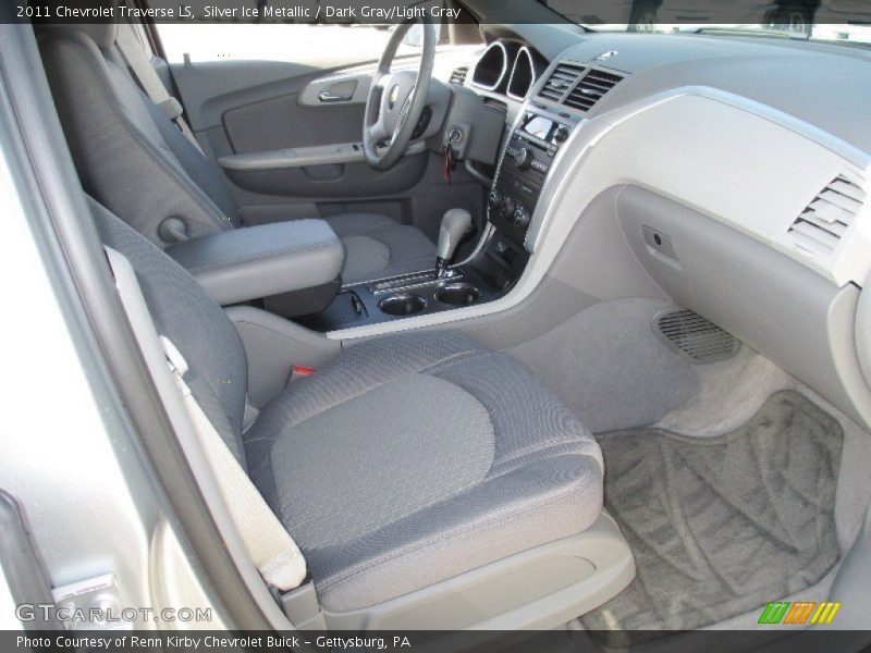 Silver Ice Metallic / Dark Gray/Light Gray 2011 Chevrolet Traverse LS