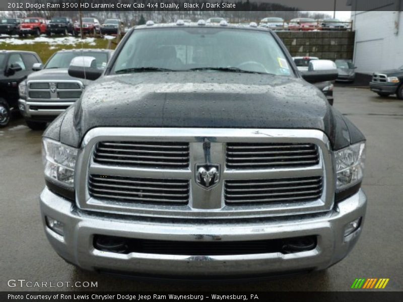 Black / Dark Slate 2012 Dodge Ram 3500 HD Laramie Crew Cab 4x4 Dually