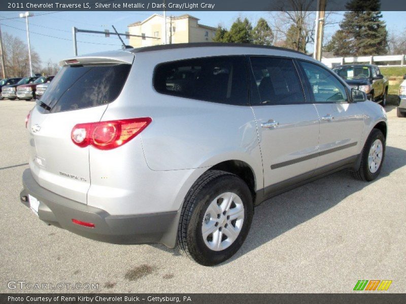 Silver Ice Metallic / Dark Gray/Light Gray 2011 Chevrolet Traverse LS