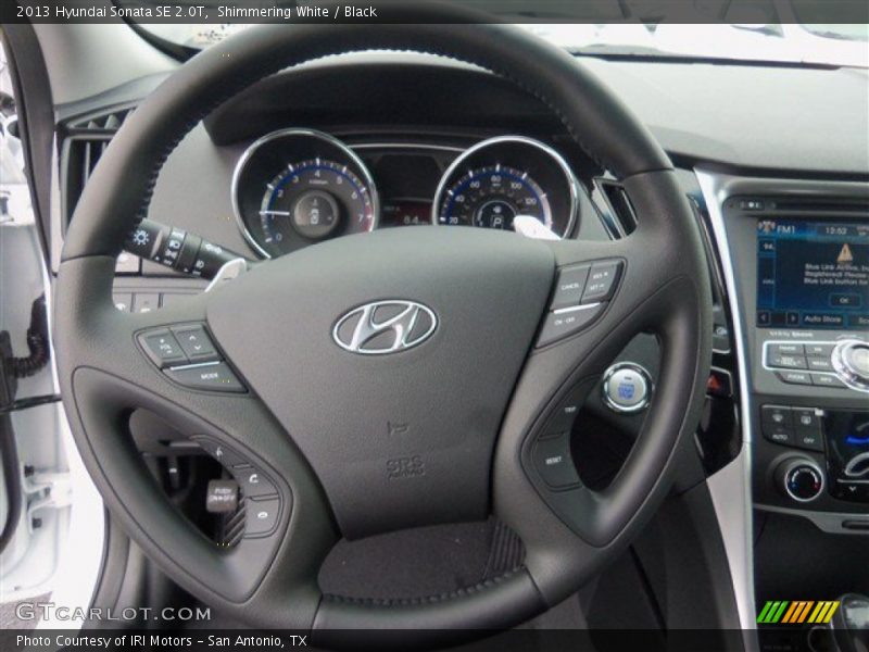 Shimmering White / Black 2013 Hyundai Sonata SE 2.0T