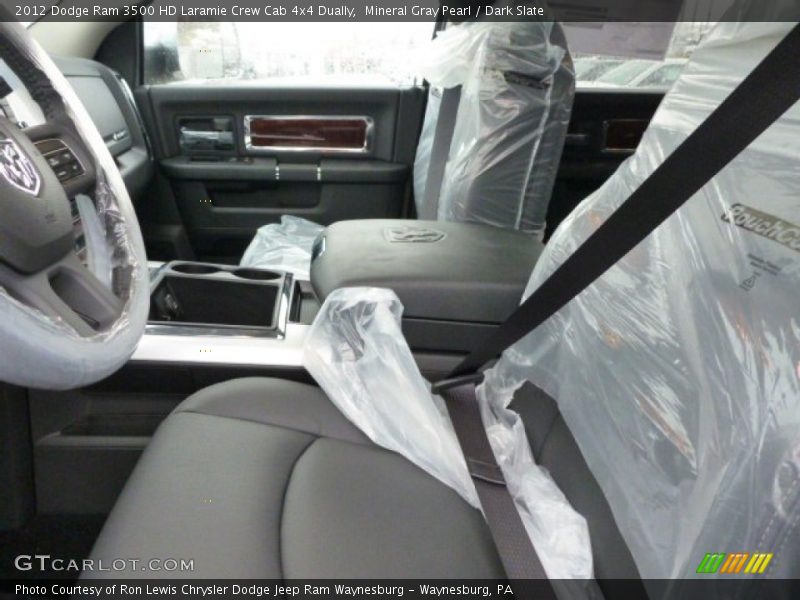 Mineral Gray Pearl / Dark Slate 2012 Dodge Ram 3500 HD Laramie Crew Cab 4x4 Dually