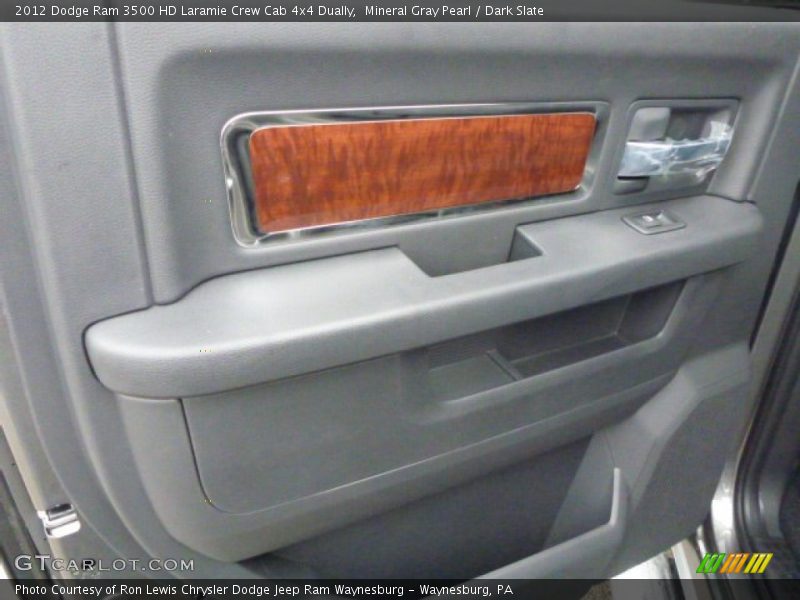 Mineral Gray Pearl / Dark Slate 2012 Dodge Ram 3500 HD Laramie Crew Cab 4x4 Dually