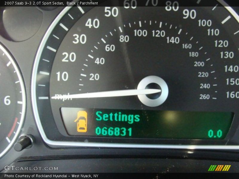 Black / Parchment 2007 Saab 9-3 2.0T Sport Sedan