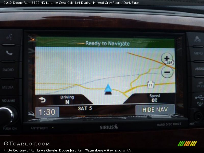 Mineral Gray Pearl / Dark Slate 2012 Dodge Ram 3500 HD Laramie Crew Cab 4x4 Dually