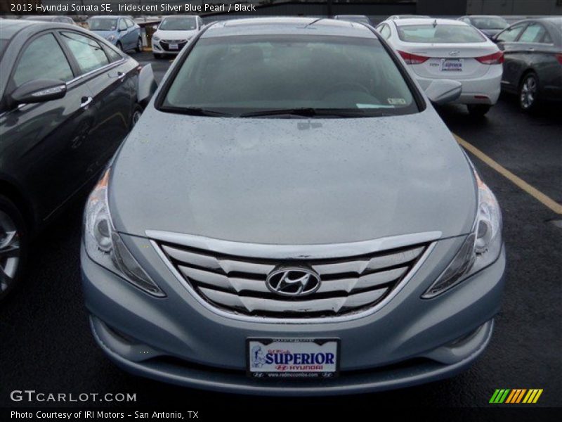Iridescent Silver Blue Pearl / Black 2013 Hyundai Sonata SE