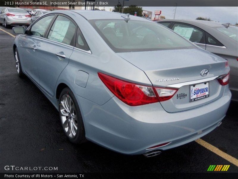 Iridescent Silver Blue Pearl / Black 2013 Hyundai Sonata SE