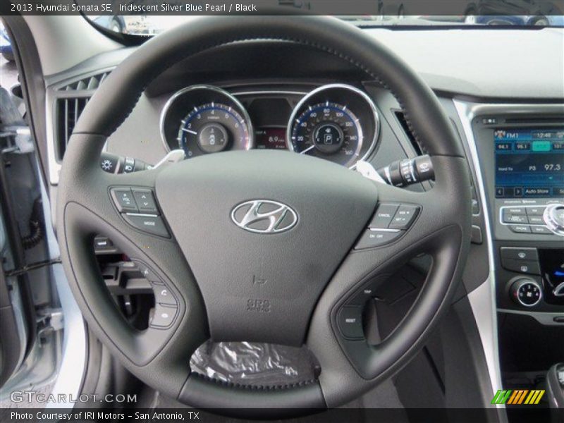 Iridescent Silver Blue Pearl / Black 2013 Hyundai Sonata SE