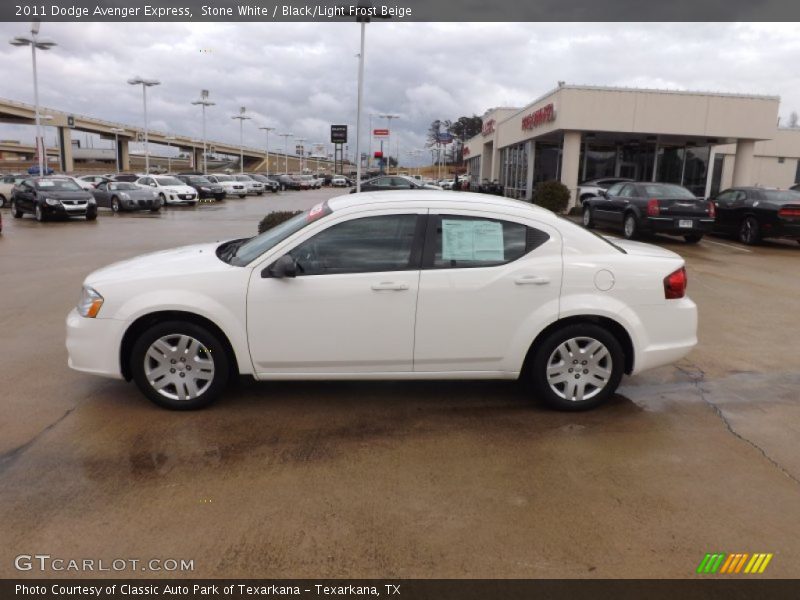 Stone White / Black/Light Frost Beige 2011 Dodge Avenger Express