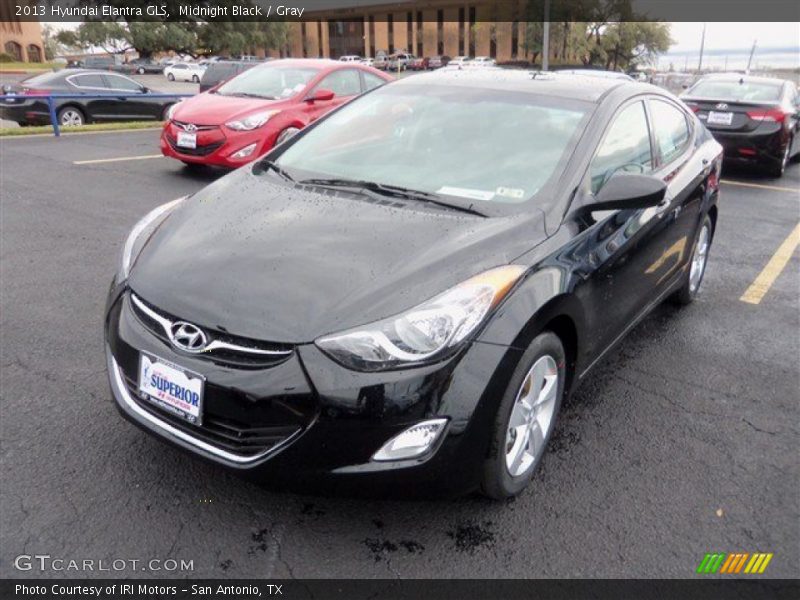 Midnight Black / Gray 2013 Hyundai Elantra GLS